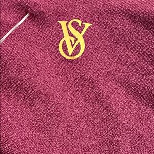 Victoria's Secret Wine Burgundy Panty with Gold Logo